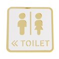 thumbnail image 2 of Letrero cuadrado de 12cm para baño, placa acrílica para baño, accesorios de arte de pared para oficina de negocios, restaurante, fácil de instalar Estilo C, 2 of 8