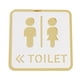 thumbnail image 2 of Letrero cuadrado de acrílico para baño, 12 cm, accesorio de pared para baño Estilo C, 2 of 9