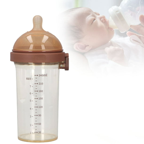 Biberón Para Bebés, Biberón Para Bebés Marrón 240 Ml Seguro Para El Hogar Para Recién Nacidos