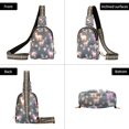 thumbnail image 7 of FORMRS Womens Crossbody Sling Bag Travel Daypack Shoulder Chest Backpack, Neon Llamas Pattern, 7 of 7