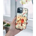 thumbnail image 5 of FINCIBO Soft Rubber Protector Cover Case for Apple iPhone 12 Pro Max 6.7" 2020 (NOT FIT Apple iPhone 12/12 Pro 6.1" 2020/iPhone 12 mini 5.4" 2020), Red Cardinal Lovebird, 5 of 5