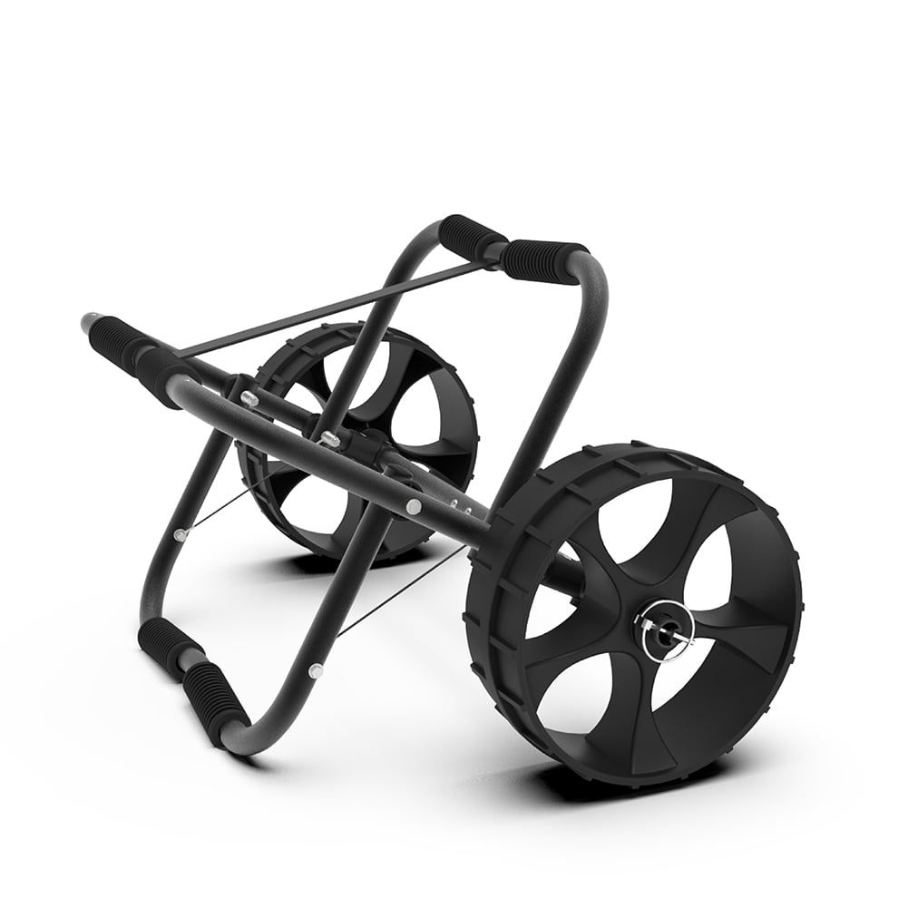 Kadyn Modern Kayak Cart, Kayak Carrier Cart with Wheels, Aluminium Kayak Trolley Cart for Kinds of Kayaks, Black