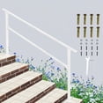 thumbnail image 1 of Adjustable Handrail Kit – 6-Step Aluminum – Non-Slip & ADA Compliant – Safety Railing – Outdoor & Indoor Stairs – DIY Install – White – 1 Pack, 1 of 7