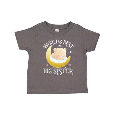 

Inktastic Bear on the Moon Big Sister Gift Toddler Toddler Girl T-Shirt
