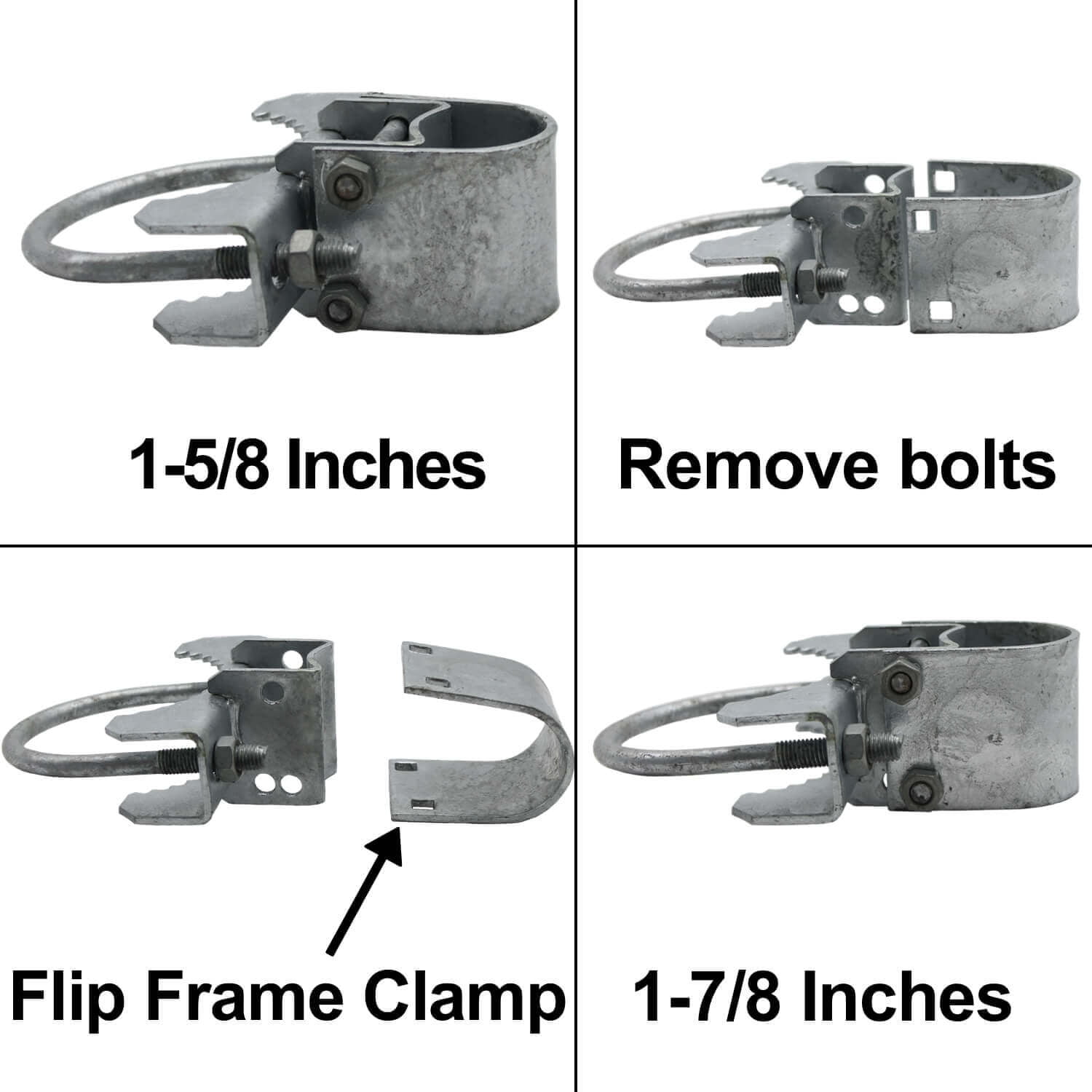 10834 4/" x 1-5//8/" or 2/" Bull Dog Hinge for Chain Link Fence