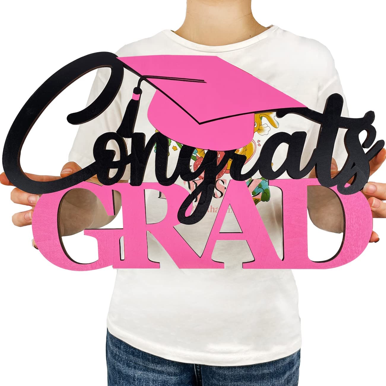 Graduation 2023 Wood Sign Decoration Congrats Grad Wood Cutout Sign