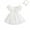 White, variant on Bagilaanoe Newborn Baby Girl Rompers Dress Flower Embroidered Puff Sleeve Bodysuit + Headband 3M 6M 12M 18M Infant Tulle A-line Princess Dresses