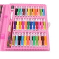 thumbnail image 4 of Juego de 150 piezas de pintura para niños, lápiz de acuarela, crayón, suministros de arte para estudiantes, color rosa, 4 of 7