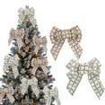 thumbnail image 7 of Mouliraty Christmas Bows with Holly Leaf Pattern, 2 Color Available, Christmas Tree Bows, Perfect for Christmas Tree and Door Decorations, 7 of 7
