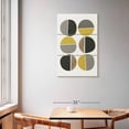 thumbnail image 2 of Elephant Stock Mid Century Abstract Circles Ii Wall Art - Vertical Multi Panel Canvas - Living Room Wall Decor - Abstract Multi Panel - Black And Gray Decor By Urban Epiphany - 36" x 57", 2 of 8