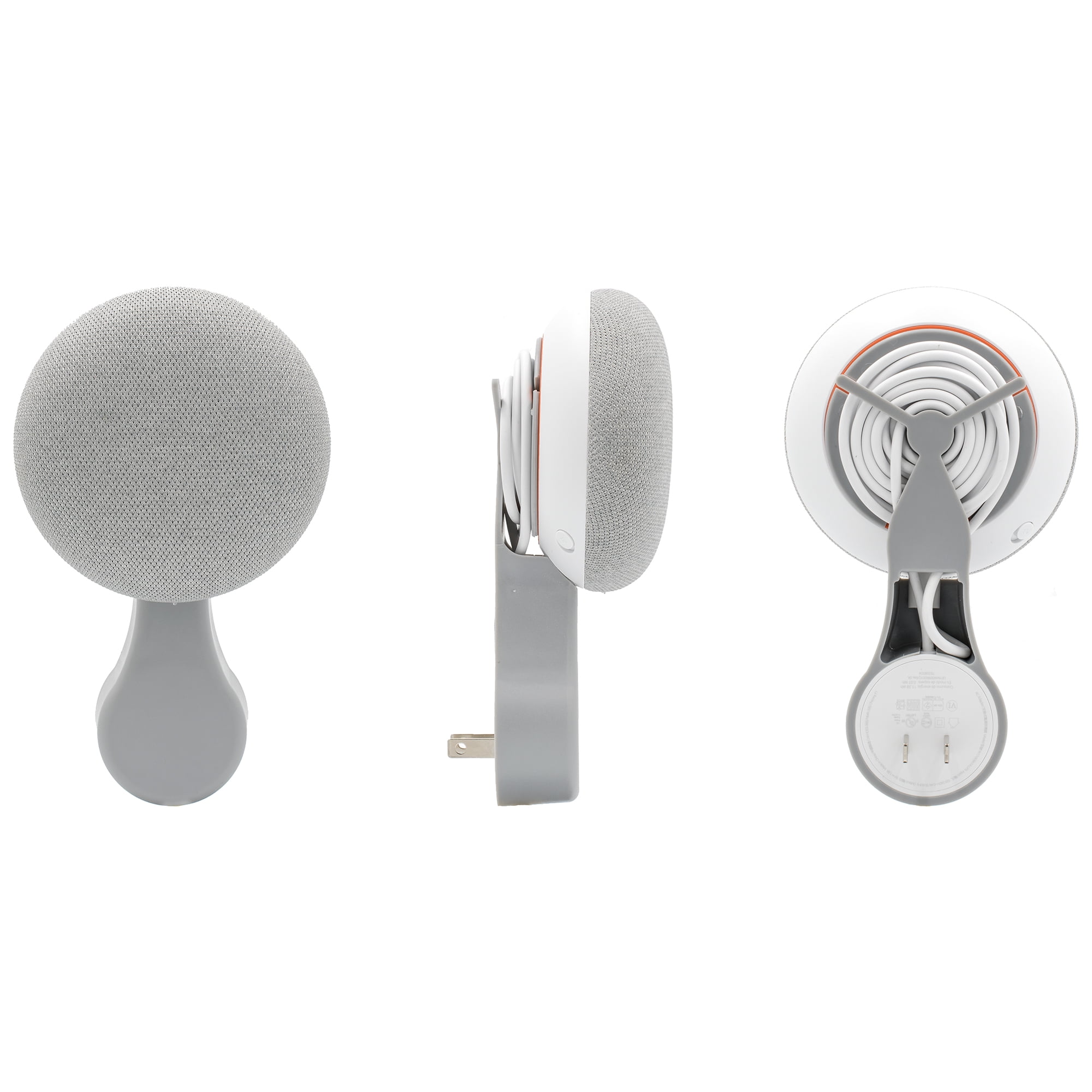 Hidden Power Cord Streamlined Plug-in Stand for Google Home Mini(White) Ti-Baismt Wall Mount for Google Home Mini Round Speakers