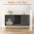 thumbnail image 4 of VEANERWOOD Cat Litter Box Enclosure with Hidden Entry and Two Cabinet Doors, Multi-Functional Cat Washroom, 4 of 9