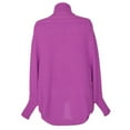 thumbnail image 6 of Ikevan Women Long Sleeve Knit Winter Cardigan Sweater Solid Color Coat Hot Pink 4(One size), 6 of 6