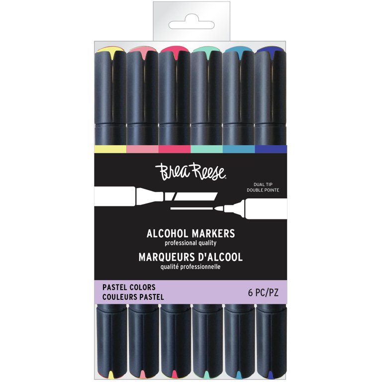 Brea Reese Dual Tip Alcohol Markers Pack Of 6 Markers BrushChisel