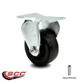 thumbnail image 2 of 3 Inch Phenolic Wheel Rigid Top Plate Caster Service Caster Brand, 2 of 2