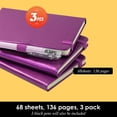 thumbnail image 4 of HSHDLDF (3 Pack) Carnet de Poche, Petit Mini Bloc-Notes avec Stylos pour le Travail, Carnet Rigide A6 3,7 Pouces x 5,7 Pouces Ligné Universitaire avec Papier Premium 100Gsm, Violet Nacré, 4 of 6