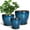 Blue-glaze, variant on 6/8/10-Inch Ceramic Planters 3-Piece Set, Decorative for Home Decor & Indoor Planting