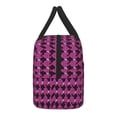 thumbnail image 3 of Men'S And Women'S Universal Portable Lunch Bag Large Hand Insulated Lunch Bag 10.4×8.6in For Picnicdaily Go Out To Play And Work Magenta Houndstooth_1, 3 of 8
