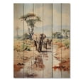 thumbnail image 3 of Designart "Majestic Wildlife Elephant II" Animals Print on Natural Pine Wood, 3 of 5