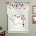 thumbnail image 2 of Pink Spring Floral Balloon Curtains 63 Inch Length for Living Room/Bedroom, Elegant Flowers Farmhouse Botanical Wooden Rod Pocket Privacy Door Curtains Decorative Tie Up Shade for Window 52"x63", 2 of 8
