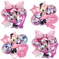 thumbnail image 2 of piezas de globos de aluminio de Minnie Mouse para fiestas de cumpleaños de niñas y niños, decoraciones para baby shower, color rosa, 1, 2, 3, 4, 5, 6, 7, 8, 9, juego de globos, suministros, 2 of 5