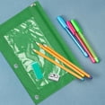 thumbnail image 5 of Unique Bargains Pencil Case for 3 Ring Binder with Smooth Zipper Green, 5 of 7
