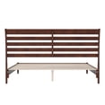 thumbnail image 4 of King Size Wood Platform Bed - Low Profile Modern Bed Frame Walnut Finish, 4 of 5