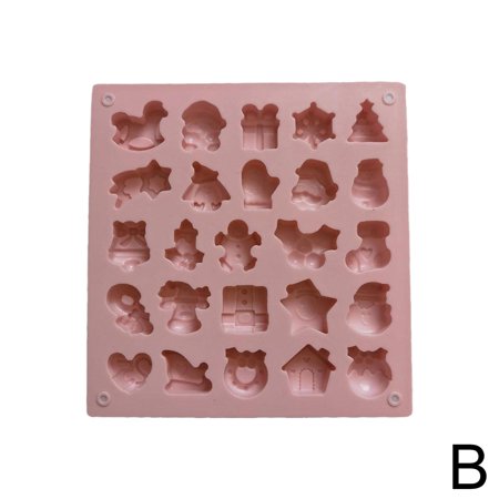 

Silicone Christmas Mould Fondant Chocolate Candy Jelly Wax Mold Ice Bakie D0H8
