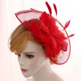 thumbnail image 3 of Sombreros vintage Fascinator de las mujeres Retro 1920s Mujeres Pinza de cabellero Tocados Tocados Boda Nupcial Accesorio para El Cabello - rojo, 35x23x8cm rojo Magideal Sombreros vintage Fascinator de las mujeres, 3 of 7