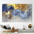 thumbnail image 4 of Yellow And Blue Art, Abstract Wall Decor, Yellow Cloudy Printed, Abstract Cloudy Printed, Blue Cloudy Printed, Contemporary Printed, Canvas Wall Decor - Natural Framed, 4 of 9