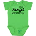 thumbnail image 3 of Inktastic From Raleigh North Carolina in Black Distressed Text Boys or Girls Baby Bodysuit, 3 of 5