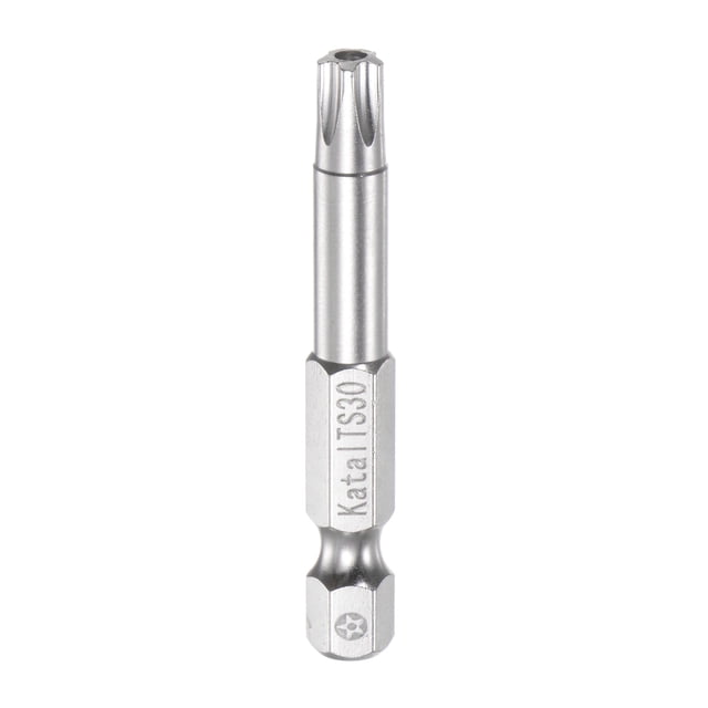 T30 Estrella 5 Puntos Puntas de Destornillador 1/4" Hexagonal Vástago 2" Longitud Magnético Seguridad Torx Cabeza Tornillo Destornillador Eléctrica Herramienta