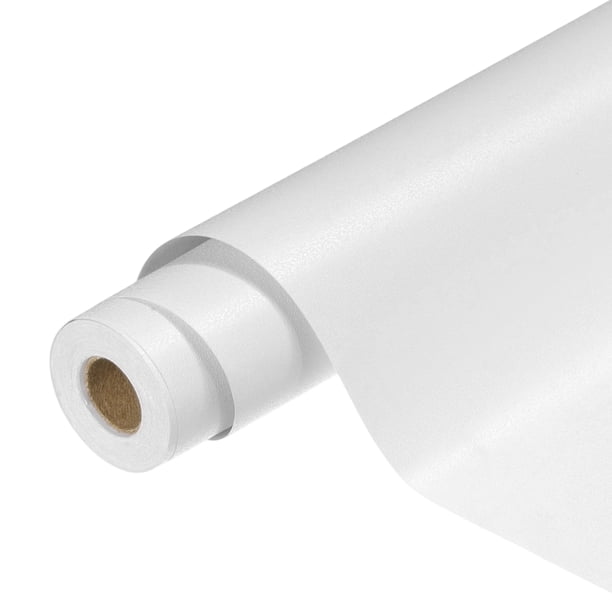 Papel Tapiz Autoadhesivo Uxcell 22" x 197" Impermeable Papel de Pared Esmerilado Blanco