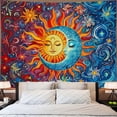 thumbnail image 2 of Gojian Yellow Sun and Moon Tapestry Vintage Indie Boho Tapestry Wall Hanging with Sunflowers Butterfly Moth Constellation Aesthetic Wall Tapestries for Bedroom Dorm Living Room, 2 of 6