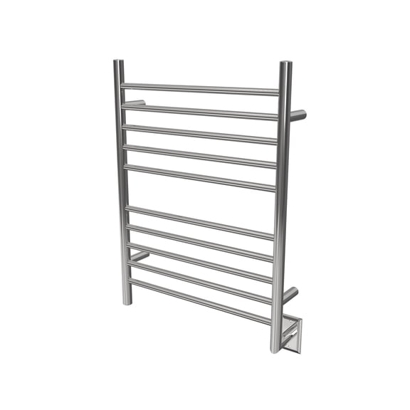 Amba Products 33.5" Stainless Steel Hardwired Straight 10 Polished Bar Towel Warmer