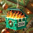 thumbnail image 2 of Adorno Dumpster Fire 2025 Adorno Divertido Para El Árbol De Navidad En Acrílico 2D Dumpster Fire Divertido Para Compañeros De Trabajo Y Familia (Acrílico), 2 of 2