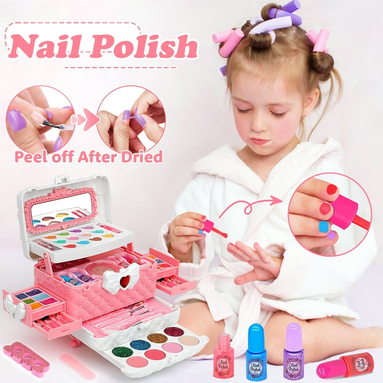 Sendida, Kids Makeup Kit, Pink Princess Toy for Girls 3-12