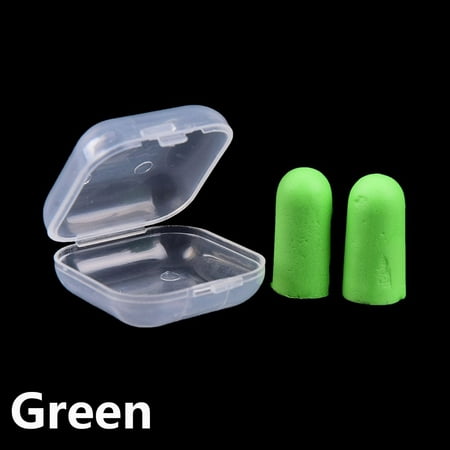 

1/5 Pairs Soft Sleeping Rebound Anti-noise Earmuffs Tapered Shape Polyurethane Foam Earplugs GREEN 5 PCS