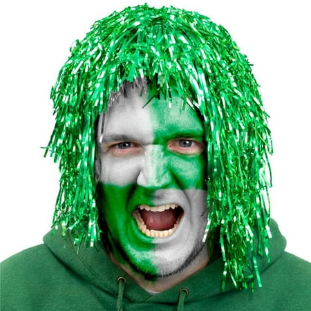 Tinsel Party Wigs Halloween Costume, Green - Pack of 6