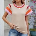thumbnail image 6 of CaiJunJia Tops No Boundaries Womens Summer Cap Sleeve Tops Casual Crewneck Loose Fit Knit Lightweight Sweater Pullover Top, 6 of 6