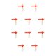 thumbnail image 2 of Sonducket Paquete de 10 broches giratorios de pescado clip de liberación fuerte divisor de gancho giratorio ABS / pequeños accesorios al aire Rojo/L 10piezas, 2 of 6
