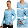 thumbnail image 4 of Bassdash Women‘s UPF 50+ Wrinkle-free Fishing Shirt Long Sleeve V Neck Breathable Sun Protection T-shirt for Hiking SR01W, 4 of 7