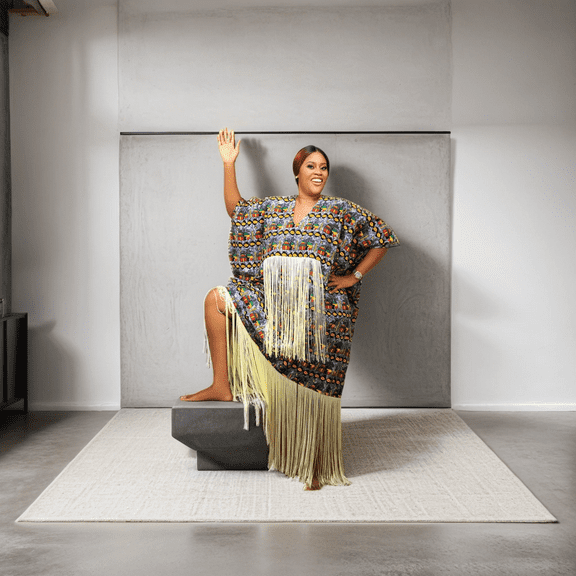 Urban Afrique African Dresses for Women Elegant Kaftan Dress Tunic Long Maxi Dresses Oversized