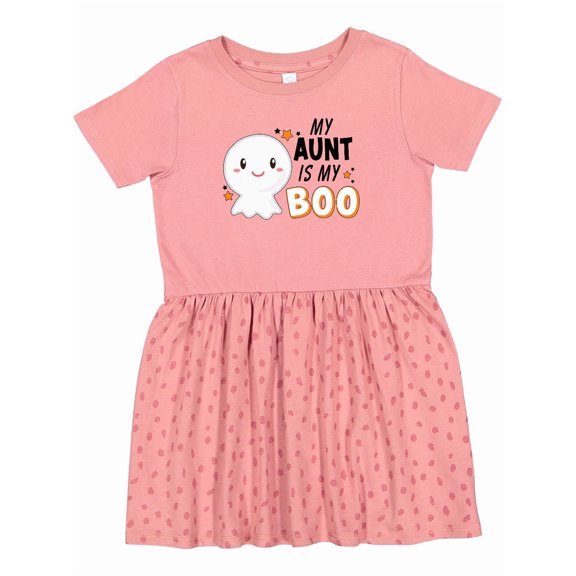 Inktastic My Aunt is My Boo with Cute Ghost Girls Toddler Dress