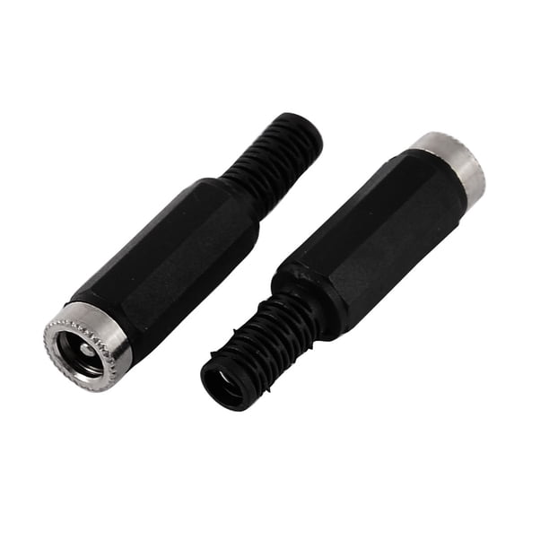 Power Inline Connector 2pcs 5.5mm x 2.1mm Solder Type Female DC Power Inline Socket Jack ...