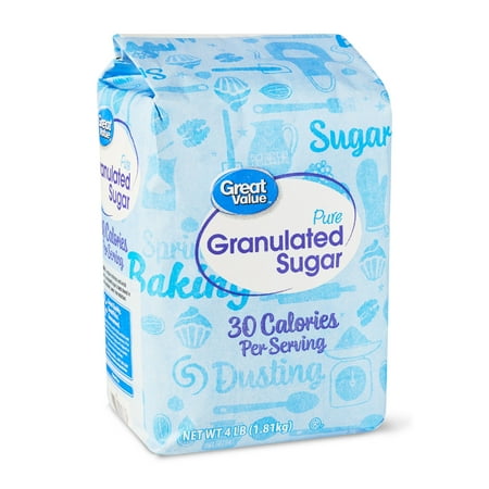 Great Value Pure Cane Sugar, 4 lb