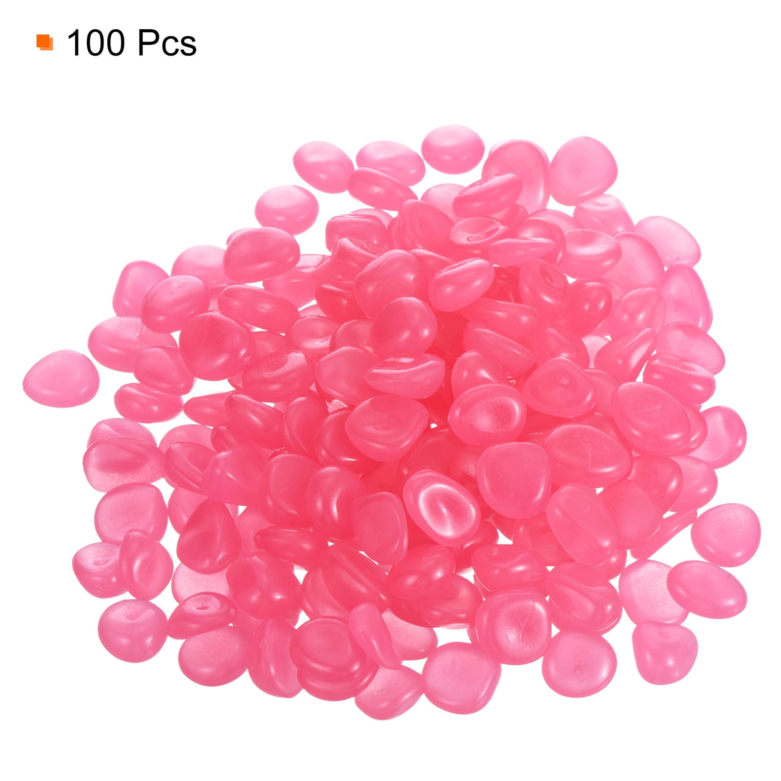 Unique Bargains Glow Rocks Luminous Stones Decor for Potted Plant and Fish Tank Pink