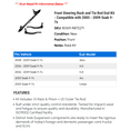 thumbnail image 2 of Front Steering Rack and Tie Rod End Kit - Compatible with 2005 - 2009 Saab 9-7x 2006 2007 2008, 2 of 2