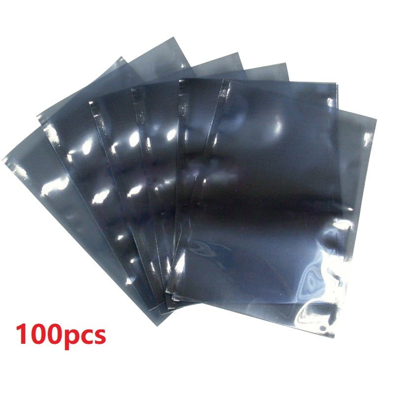 100x ESD Verpackungs-Beutel 10x15cm Silber Dissipative Antistatic Shielding Bags 