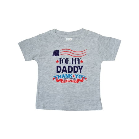 

Inktastic Daddy Military Thank You for Service Gift Baby Boy or Baby Girl T-Shirt